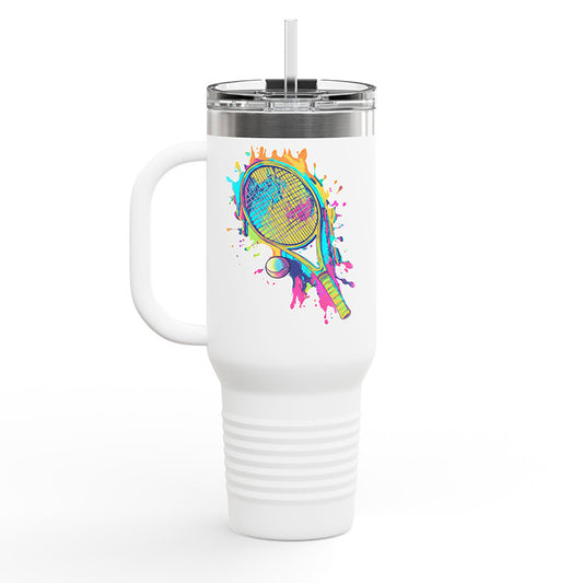 Tennis Paint Splatter - 40oz Insulated Mug