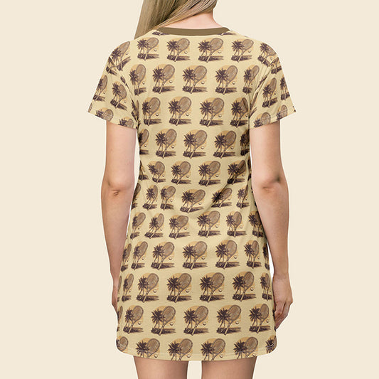 Tiki Tennis T-Shirt Dress