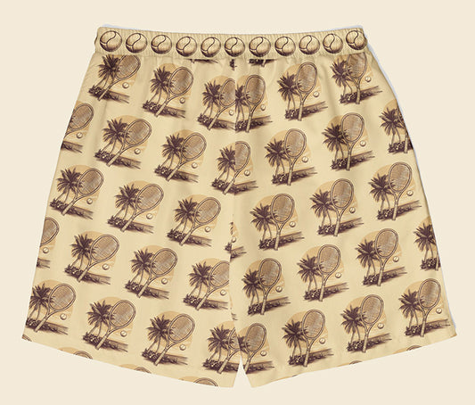 Tiki Tennis Swim Trunks