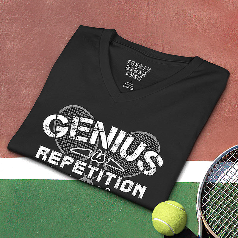 Genius Is Repetition V-Neck Tee