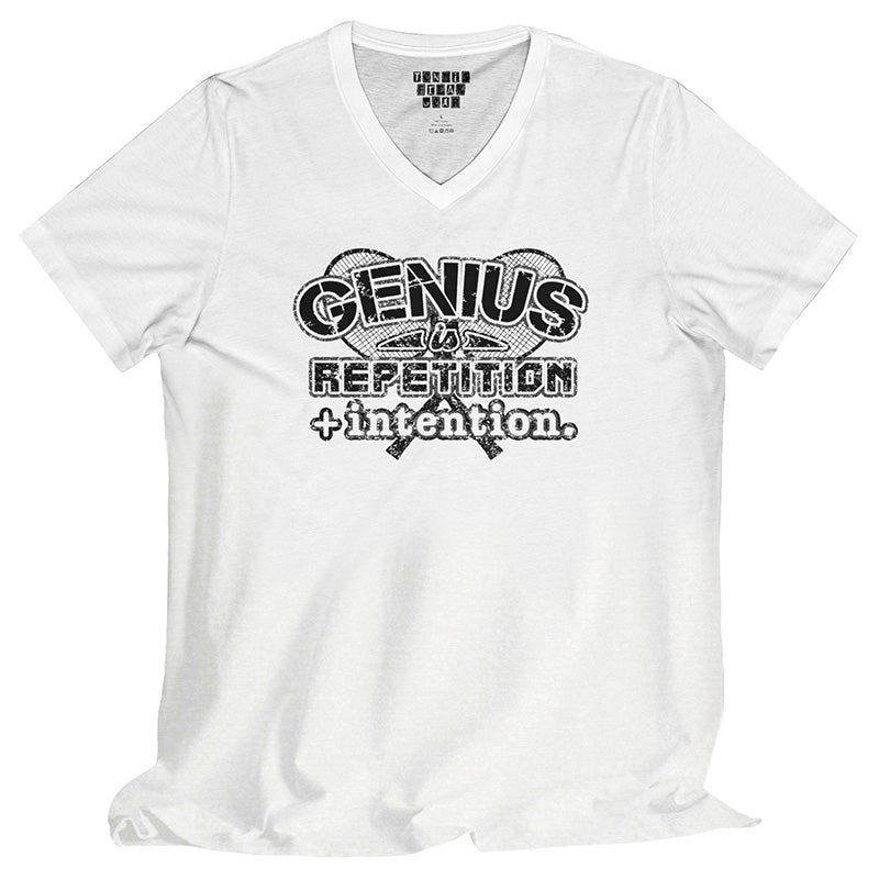 Genius Is Repetition V-Neck Tee