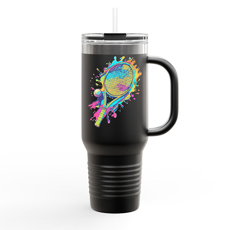 Tennis Paint Splatter - 40oz Insulated Mug