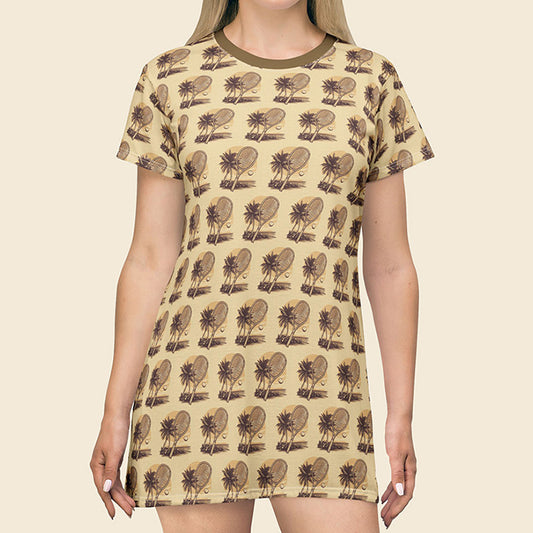 Tiki Tennis T-Shirt Dress